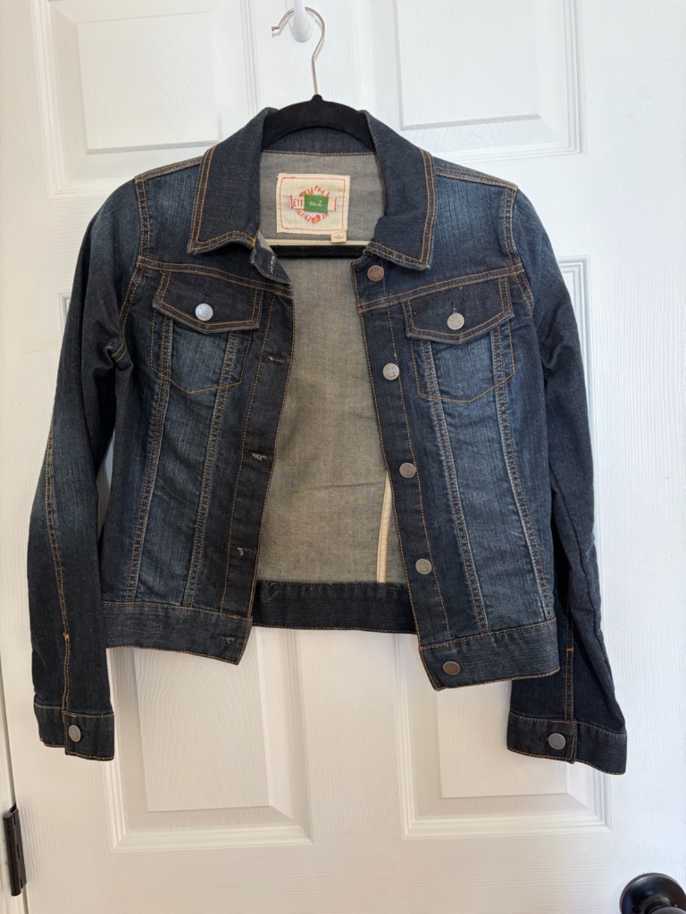 Anthropologie Twa Dark Wash Denim Jacket - Casual Classic medium